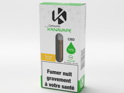 Cartucho Mango Kush 10% CBD 1ml 100mg  Kanavape