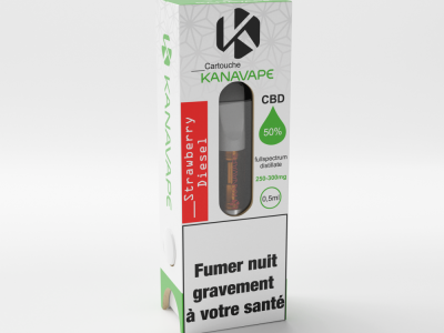 Cartucho Diesel Morango 50% CBD 05ml 250mg  Kanavape
