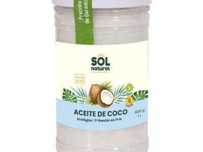 Óleo de coco virgem natural de bio 1l