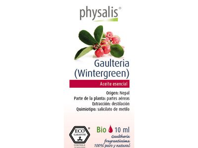 Óleo essencial de Gaulteria (Wintergreen) Bio 10ml Physalis