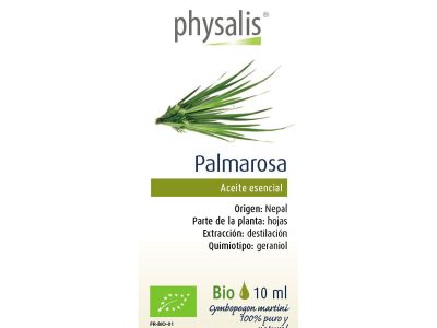 Palmarosa Bio 10ml Physalis Óleo Essential