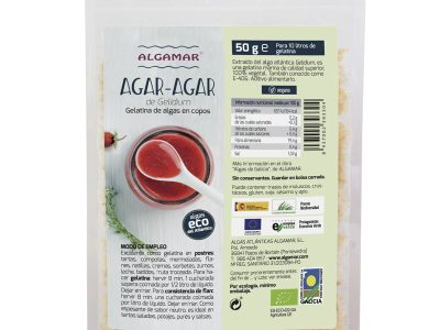 Agar em flocos de algamar Bio 50g