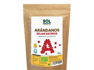 Arandanos vermelho sem açúcar bio 125g Sun Natural