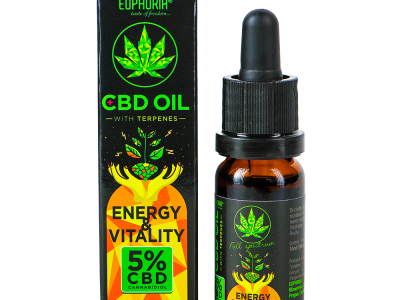 CBD Oil 5% com Terpenos 10ml 500mg  Energy & Vitality  Euphoria