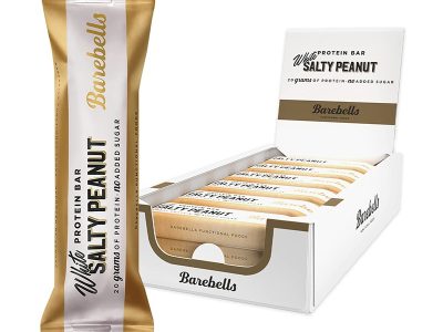 Barras proteicas brancas Salado branco salgado amendoim 12x55g Barebells