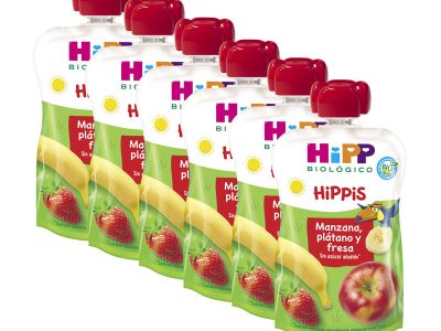 Poochas Platano e Strawberry Bio 6x100g Hipp