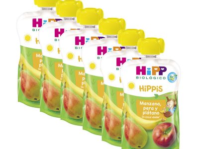 Bolsas de maçã e banana bio 6x100g Hipp