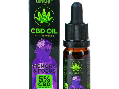 CBD Oil 5% com Terpenos 10ml 500mg  Memory & Focus  Euphoria