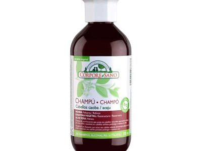 Champu Cabello Caoba Henna, Keratina e Aloe 300ml Corpore Sano