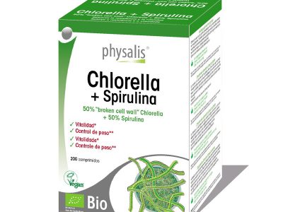 Clorela e Spirulina Orgânicas, 200 Comprimidos - Physalis