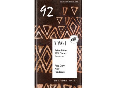 Chocolate preto 92% Panamá com açúcar de coco 80g Vivani
