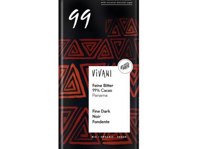 Chocolate preto 99% Panamá com açúcar de coco 80g Vivani