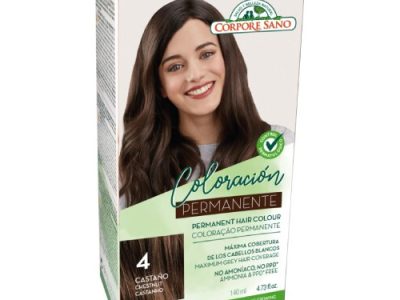 Coloração permanente 4 corante marrom 140ml corpore saúde