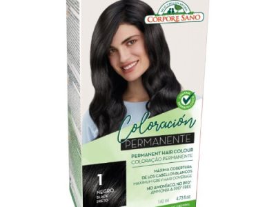 Coloração permanente 1 tonalidade preta 140ml corpore sano