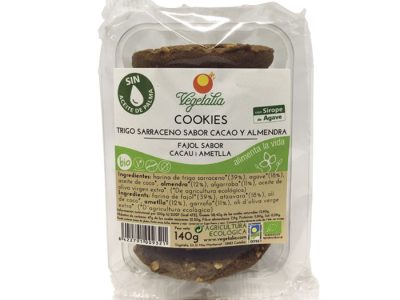 Biscoitos sarracenos, carob, amêndoa, agave bio 140g vegetal