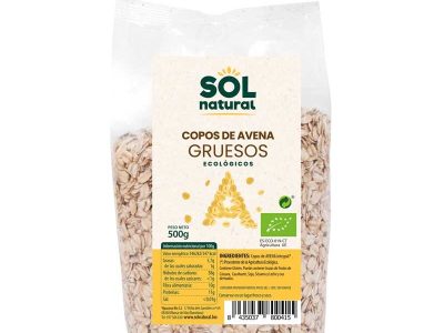 Flocos de aveia grossos bio 500g sol natural
