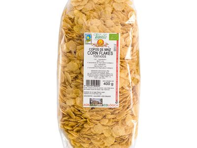 Flocos de milho biológico torrado 400 g de vegetais