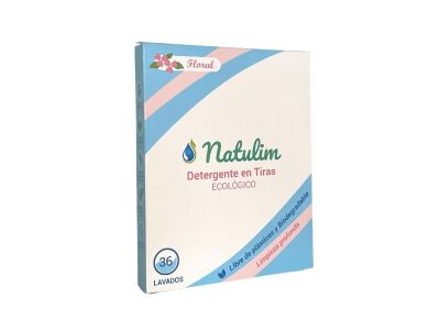 Tiras biodegradáveis ​​florais detergentes 40 Natulim lavado