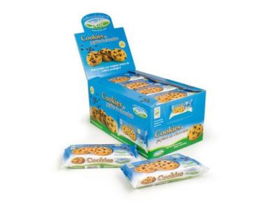 Expositor de biscoitos de trigo com chips de chocolate bio 16x70g becesi