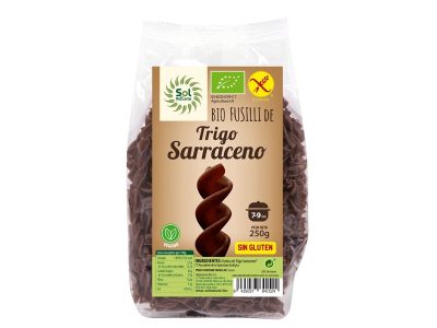 Fusilli Trigo srraceno bio sem glúten 250 g de sol natural