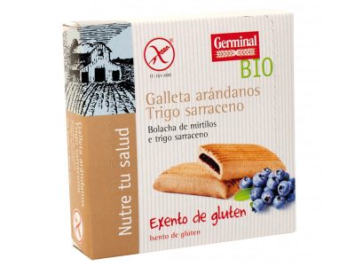 Biscoitos de trigo sarracen com glúten -arandanos bio 200 g germinal