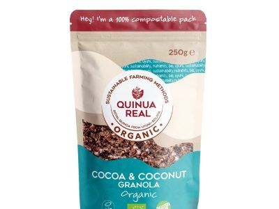 Quinoa de granola com cacau e coco bio 250g quinoa real