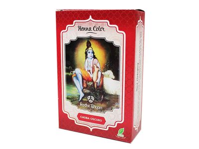 Henna escura de mogno poeira 100 g radhe sham