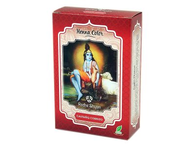 Henna castaño cobrizo pó 100 g radhe shyam