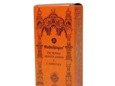 Incenso Monte Atos 50g e Carbon 10u Radhe Shyam