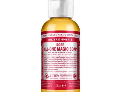 Sabonete líquido orgânico de rosas 60ml Dr. Bronner's