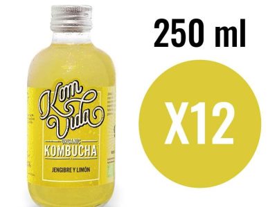 Kombucha Ginger and Lemon (Gingervida) Bio 12x250ml Komvida