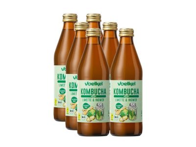 Kombucha Lima y Jengibre Bio 6x330ml Voelkel