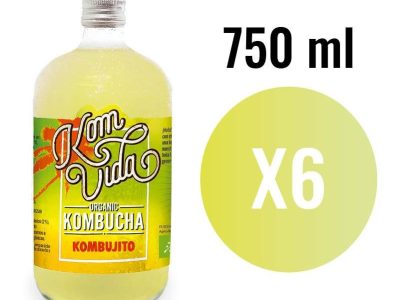 Kombucha Limon, Lima e Pebabuena (Kombujito) Bio 6x750ml Komvida