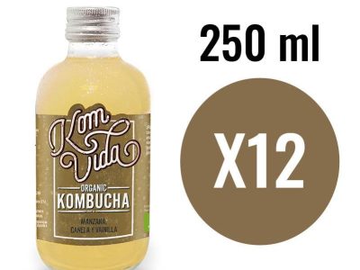 Apple kombucha, canela e baunilha bio 12x250ml komvida
