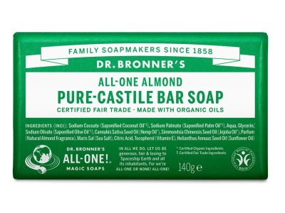 BIO 140G Tablet de sabão de amêndoa do Dr. Bronner