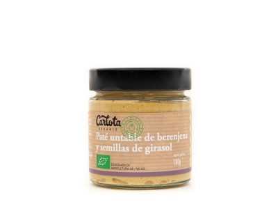 Patê de berinjelas e sementes de girassol bio 180g Carlota Organic