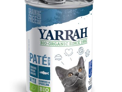Pate para gatos de peixe com algas bio Can 400g Yarrah