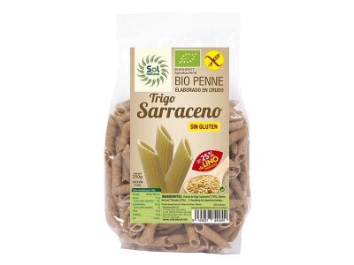 Penne Wheat Saracen Flax Bio 250G Sun Natural
