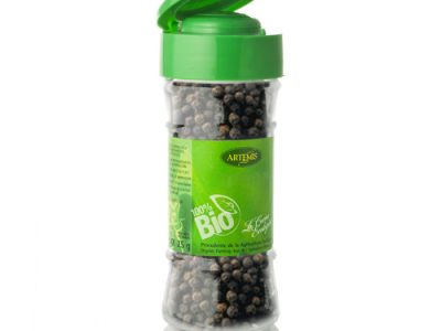 Pimenta-do-reino preta orgânica em grãos, 40g, Artemis Spices