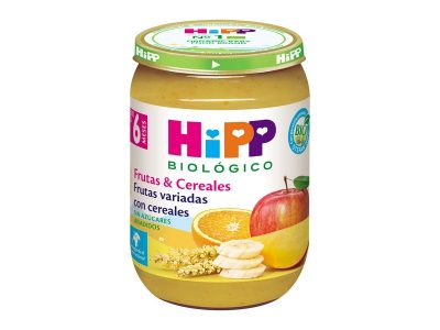 Potito de frutas variadas com cereais +6m 190g Hipp