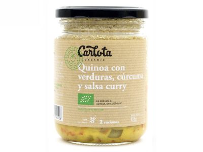 Quinoa com curcuma e curry 425g Carlota Organic Leguts