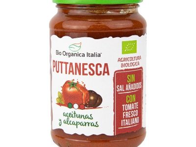 Molho de tomate Puttanesca com azeitona e alcaparras Bio 325ml Organic Italy