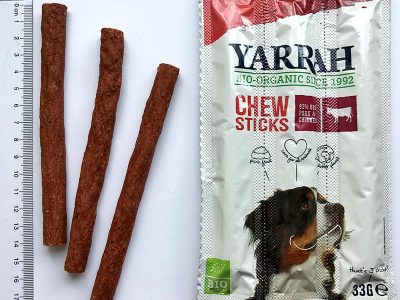 Palitos mastigáveis ​​para cães de carne e algas bio 33g Yarrah