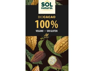 Comprimido de chocolate de cacau puro 70g sol natural