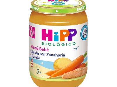 Tarrito de salmão com cenoura e batata bio +6m 190 g Hipp