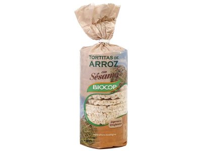 Bolinhos orgânicos de arroz e gergelim 200g Biocop