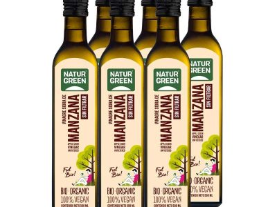 Vinagre de maçã sem filtrar Bio 6x500ml Naturgreen