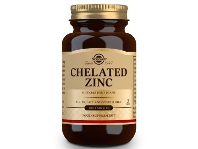 Zinco Quelado 22mg 100 comprimidos - Solgar