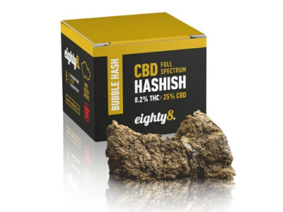 Bubble Hash 25% CBD THC 02% 1g  Eighty8